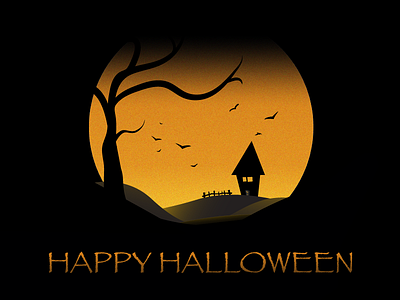 Halloween Image bats dark design graphic design halloween house illustration scary tree