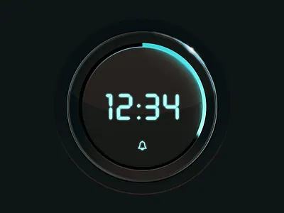 UI Element Challenge -- Day 072 Clock clock daily challenge digital digital clock ui ui design