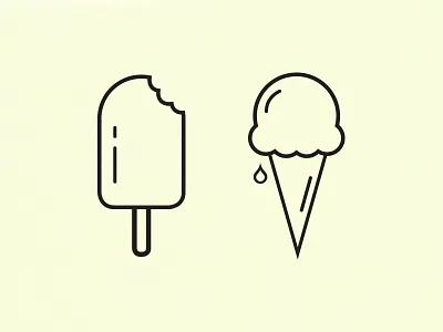 Ice Creamz ice cream icon illustration line art minimalist vector