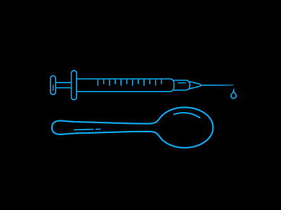 Junkie drugs heroin icon icons illustration line art needle syringe vector