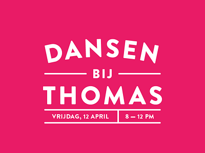 Dansen bij Thomas brandon dansen bij thomas ijsthee invitation invite logo party