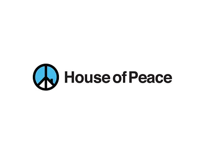 House of Peace house logo peace sign