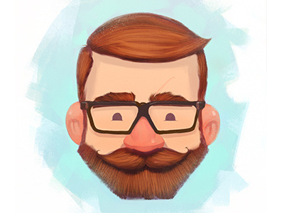 Beard Icon beard digital painting icon illustration painting self portrait