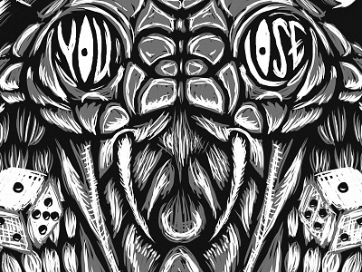 You Lose band merch for sale illustration merch merch design scratchboard shirt shirt design snake