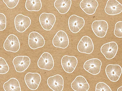 MYCO Pattern for Rainbow Bliss Botanicals hand drawn illustration