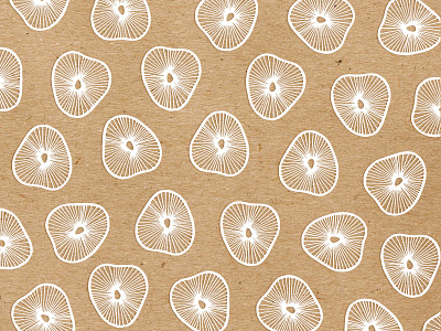 MYCO Pattern for Rainbow Bliss Botanicals hand drawn illustration