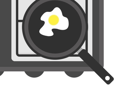 Sunny Side Up breakfast cooking eggs frying pan stove