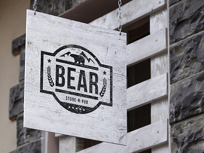 Secret File Forty Six bear beer board logo nature pub sign signboard