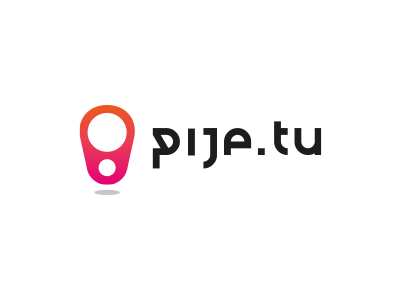 pije.tu bar beer drink logo logotype map pin