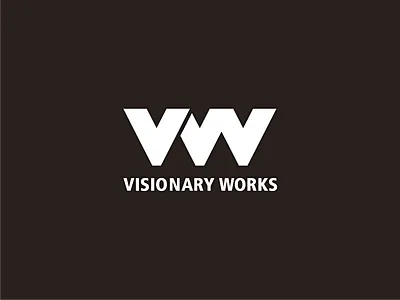 Visionary Works branding bw identity logo