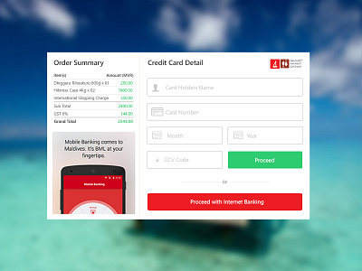 Bank of Maldives Gateway Mock Up app bankofmaldives bml boredom maldives mobile mockup muawwaz mvbytes ui