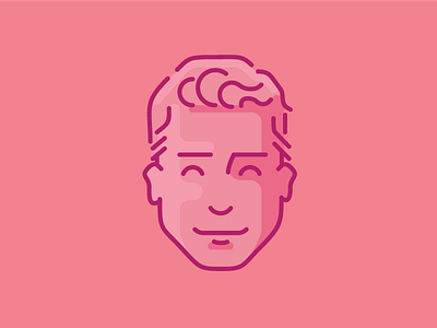 Portrait avatar debut dribbble face first shot line portrait