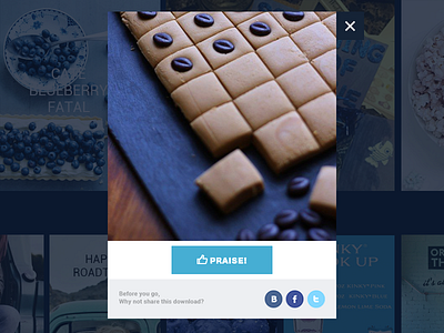 Pop Ups app blue coffee facebook new pop share ui ups