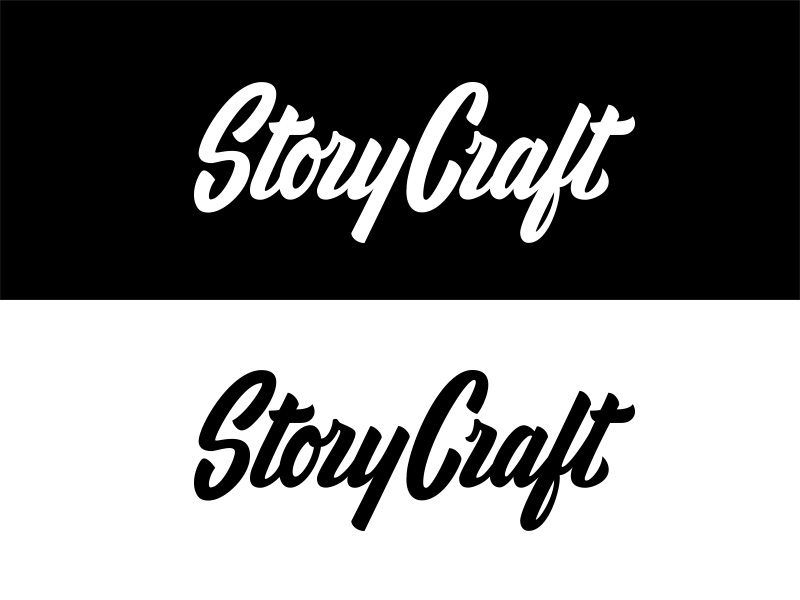 StoryCraft logo design hand lettering identity design logo storycraft