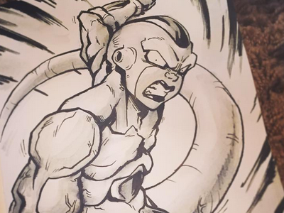 Inktober Day 3 dbz frieza illustration inktober