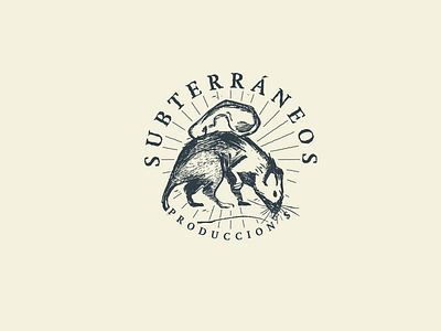 Subterráneos brand design illustration logo music rat rock