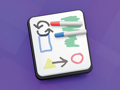 Whiteboard Icon doodle icon mac marker whiteboard