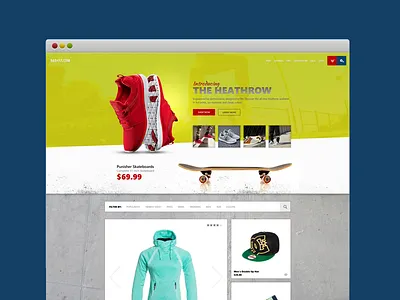 Sk8shop branding design ecommerce layout skate skateboarding webdesign website