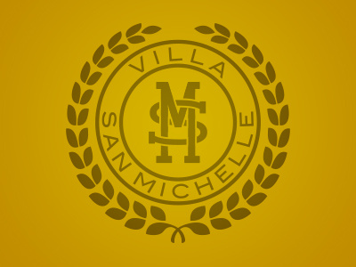 Villa San Michelle Logo apartment circle classic college crest logo wreath