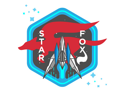 Star Fox - Arwing Badge arwing badge fox star star fox