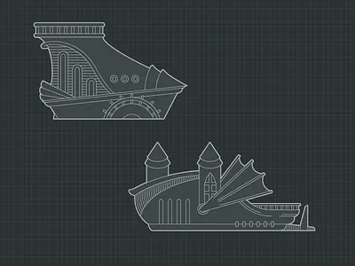 sketches of ships fantasy illustration ship