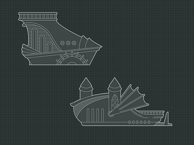 sketches of ships fantasy illustration ship
