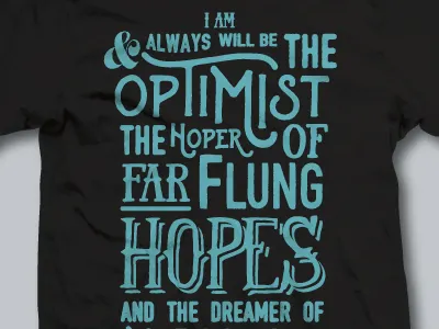 The Optimist lettering t shirt tee tshirt typography woot