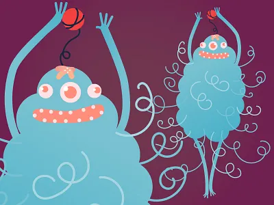 Bobo character design cute monster vector