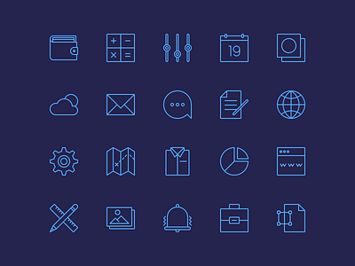 Simple line icons download freebie icons line mobile outline psd set thin web