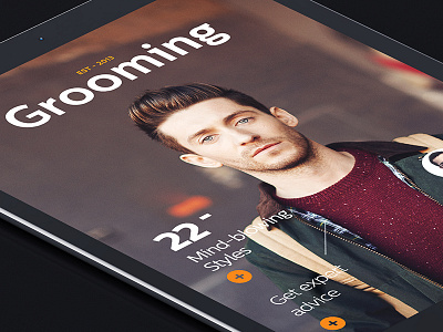 Grooming advertising app design digital editorial interface layout philips screen ui ux visual