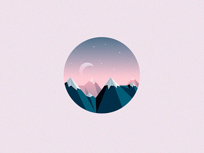 Mountain Peaks altitude apex environment extreme geometric hills illustration mountain nature night peaks vector