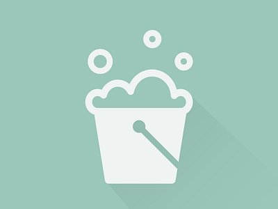 The friendly bucket app clean icon shadow simplicity ui