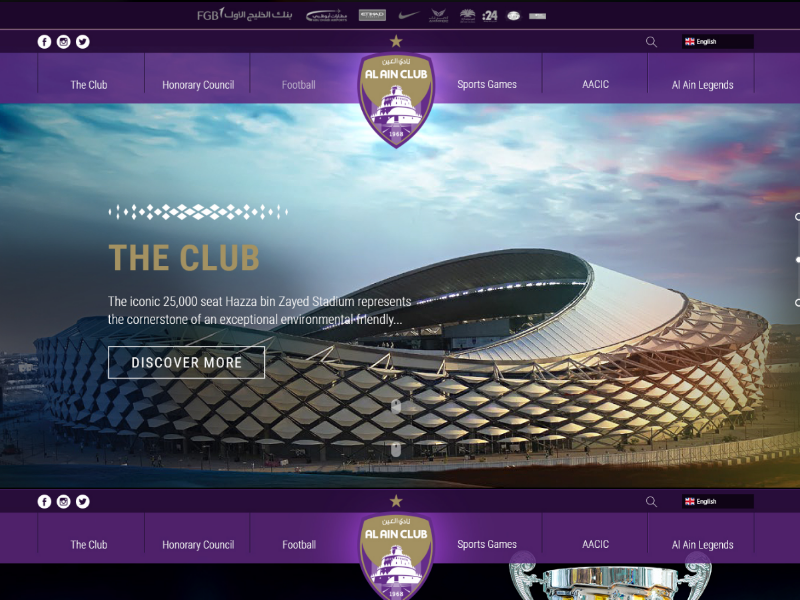 AL AIN CLUB made with invision purple responsive sports