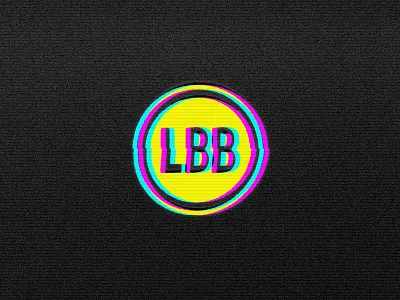 80's Glitch LBB Logo art glitch logo