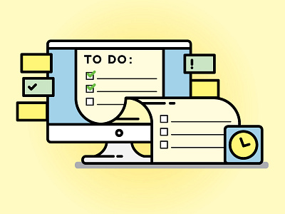 Time management illustration for blog clock design enterprise icons illustration line management mobile outline time to do list tracking