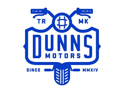Dunns branding cycle gears letters logo motorcycle motors type
