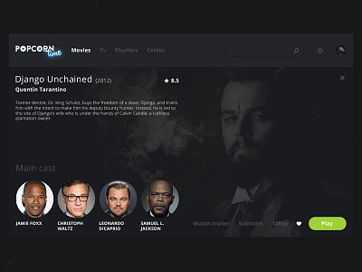 Popcorn Time Redesign: Celeb redesign ui ux