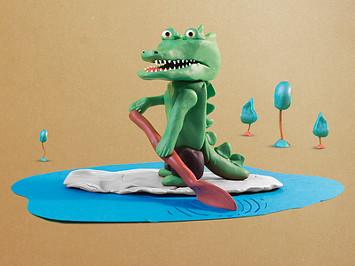 Whats sup crock?! character clay plasticine