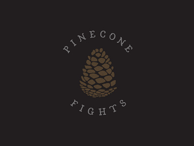 Pinecone Fights black brown fall grey handtype nature pacific northwest simple type typography vintage