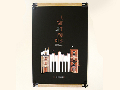 The Apartments screenprint band brooklyn cities illustration keys new york paris piano rockposter screenprint