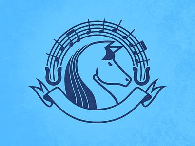 Colt orchestra shirt design band blue colt horse middle school music music notes ribbon staff t shirt tee tshirt