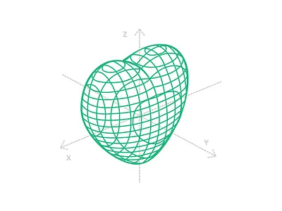 Math Love education green heart icon illustration line love math school