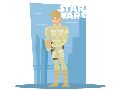 Cloud City Skywalker character design fanart illustration starwars vectorart