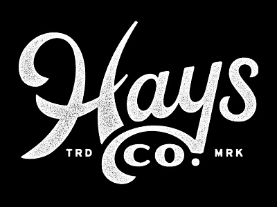 Hays Co. branding fishing guerra lettering logo outdoors signage typography