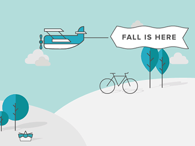 Fall is here! after effects animation gif illustrator