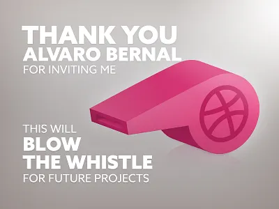 Hi Dribbblers! first shot welcome whistle