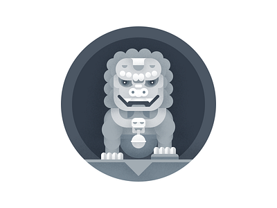 Beijing Illustration (II) asian beijing china chinese lion oriental sculpture statue