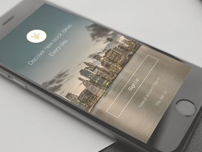 Finance App: Sign Up, In, Skip ios iphone login mobile app sign up view
