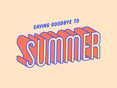 Saying goodbye to summer illustrator lettering