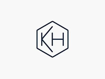 KH Monogram hexagon kh logo monogram